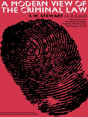 cover image of A Modern View of the Criminal Law